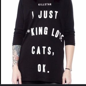 Love Cats Raglan Top